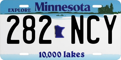 MN license plate 282NCY