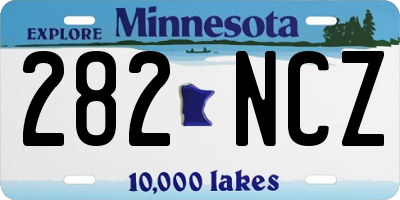 MN license plate 282NCZ