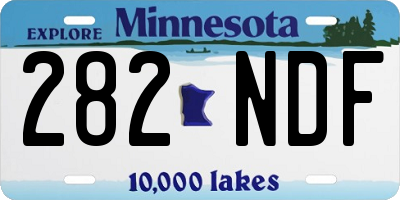 MN license plate 282NDF