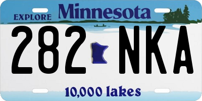 MN license plate 282NKA