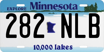 MN license plate 282NLB