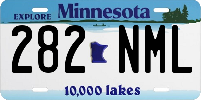 MN license plate 282NML