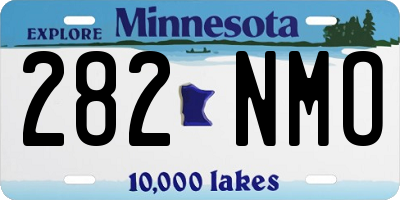 MN license plate 282NMO