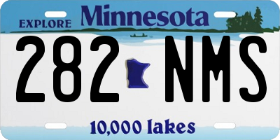 MN license plate 282NMS