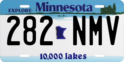 MN license plate 282NMV
