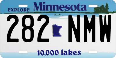 MN license plate 282NMW