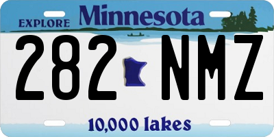 MN license plate 282NMZ