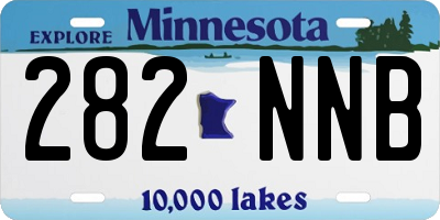 MN license plate 282NNB