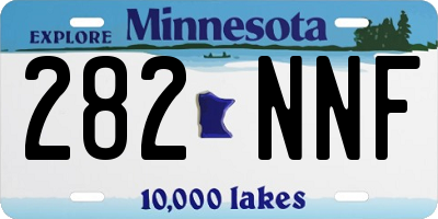 MN license plate 282NNF