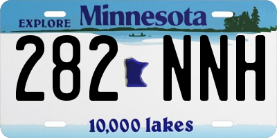 MN license plate 282NNH