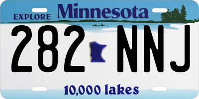MN license plate 282NNJ