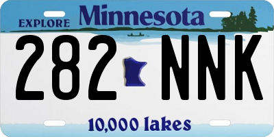 MN license plate 282NNK