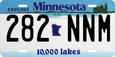 MN license plate 282NNM
