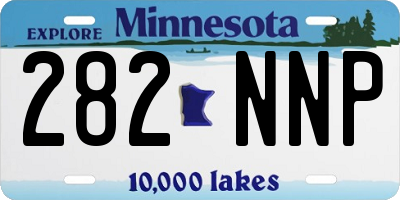 MN license plate 282NNP