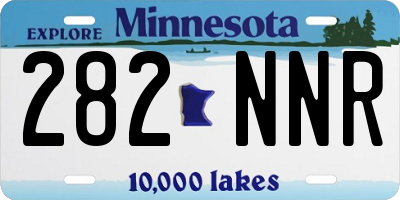 MN license plate 282NNR