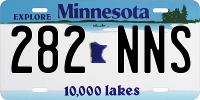 MN license plate 282NNS