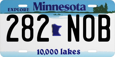 MN license plate 282NOB