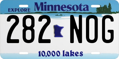 MN license plate 282NOG
