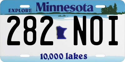 MN license plate 282NOI