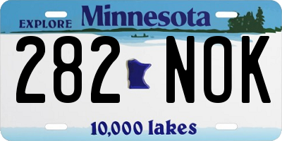 MN license plate 282NOK