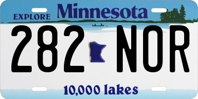 MN license plate 282NOR