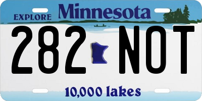 MN license plate 282NOT