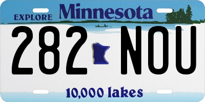 MN license plate 282NOU