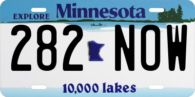 MN license plate 282NOW