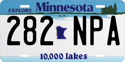 MN license plate 282NPA