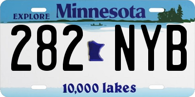 MN license plate 282NYB