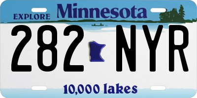 MN license plate 282NYR