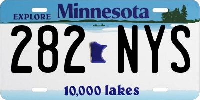MN license plate 282NYS