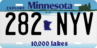 MN license plate 282NYV