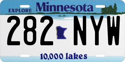 MN license plate 282NYW