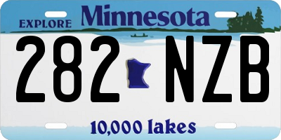 MN license plate 282NZB