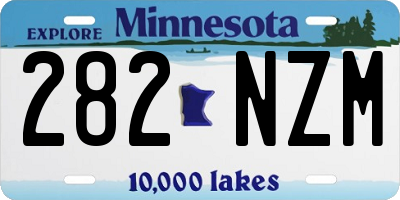 MN license plate 282NZM