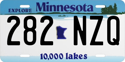 MN license plate 282NZQ