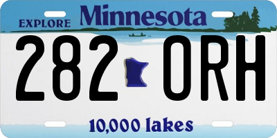 MN license plate 282ORH