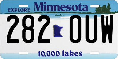 MN license plate 282OUW