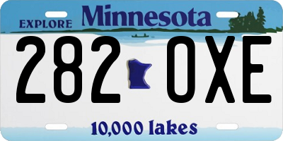 MN license plate 282OXE