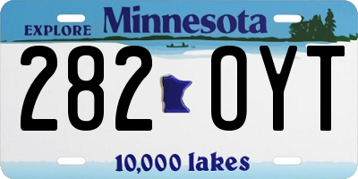 MN license plate 282OYT