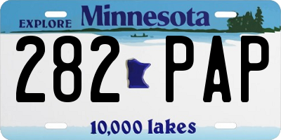 MN license plate 282PAP