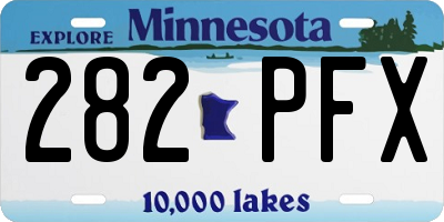 MN license plate 282PFX