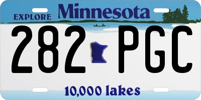 MN license plate 282PGC