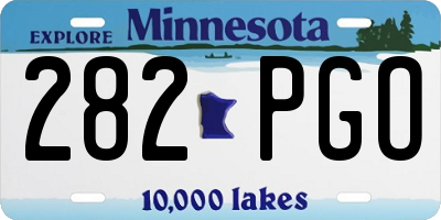 MN license plate 282PGO