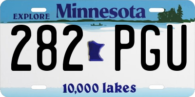 MN license plate 282PGU