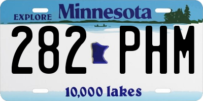 MN license plate 282PHM