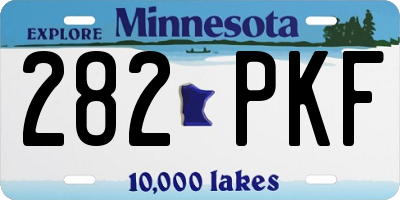 MN license plate 282PKF