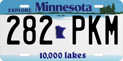 MN license plate 282PKM
