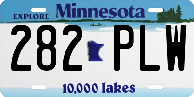 MN license plate 282PLW